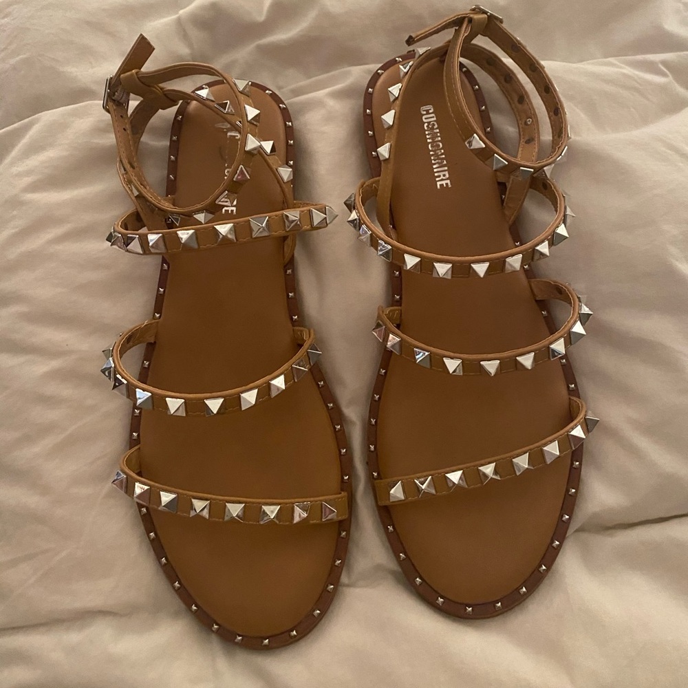 Studded ankle strap sandal